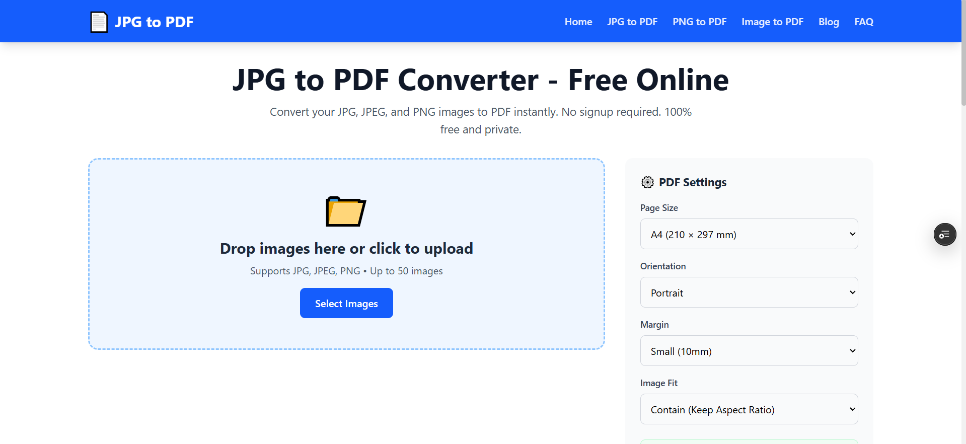 ConvertJPGtoPDF.online - Screenshot 3 showing product features and functionality