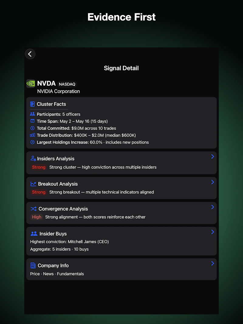 InsiderSignals screenshot 2
