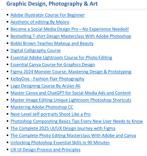 20 Graphic Design, Photography Courses  - Main product screenshot demonstrating key features and user interface