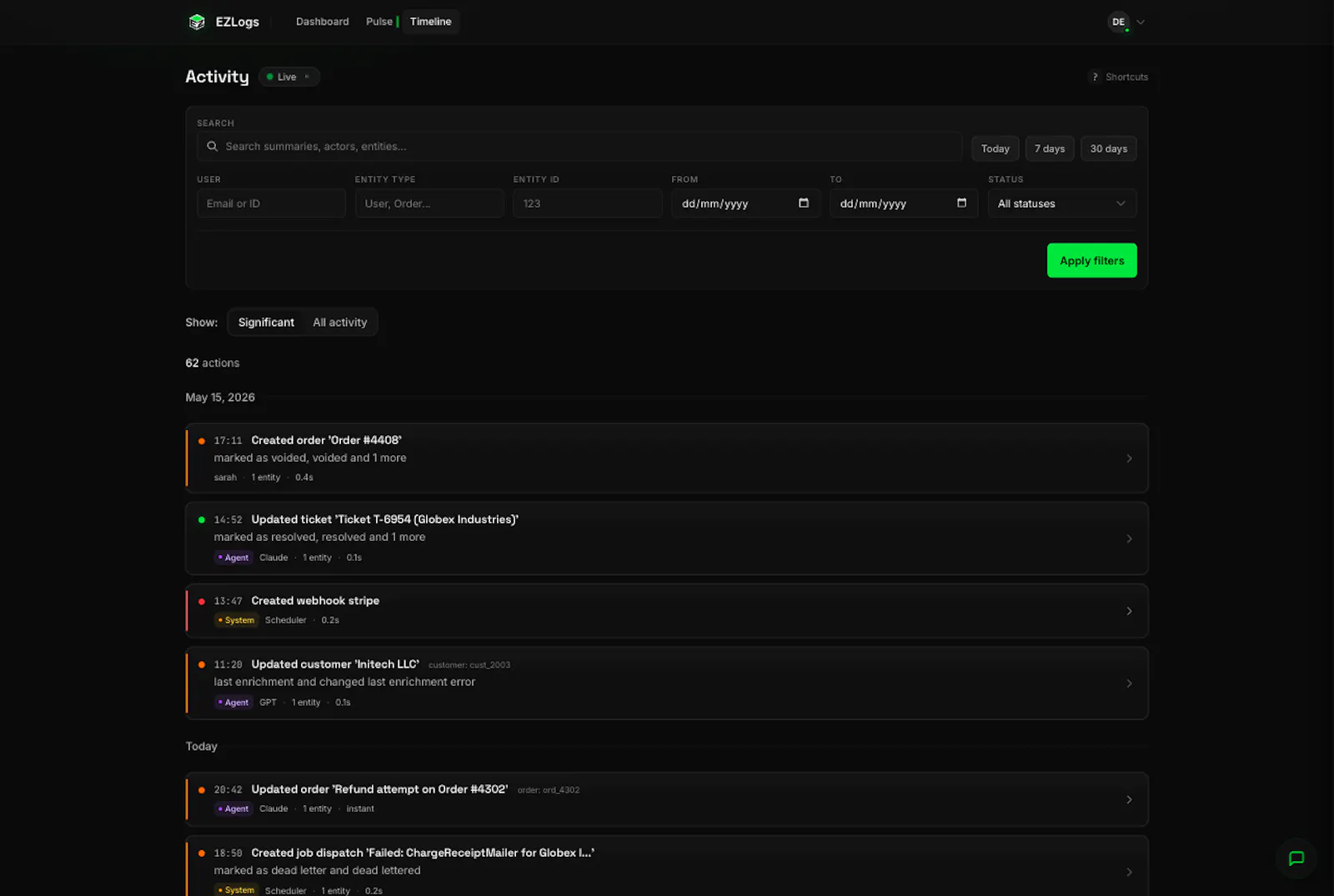 EZLogs screenshot 4