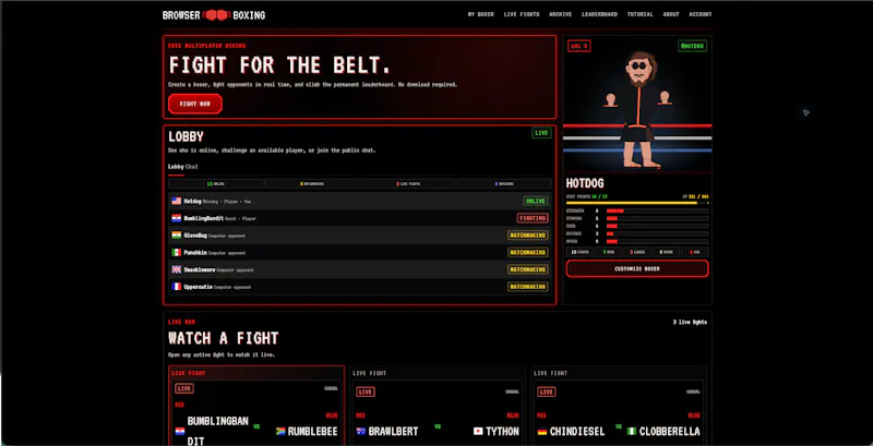 Browser Boxing screenshot 2