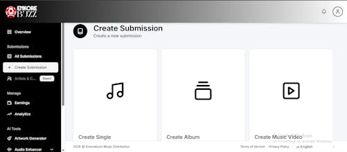 EnkoreBuzz Music Distribution Platform gallery image