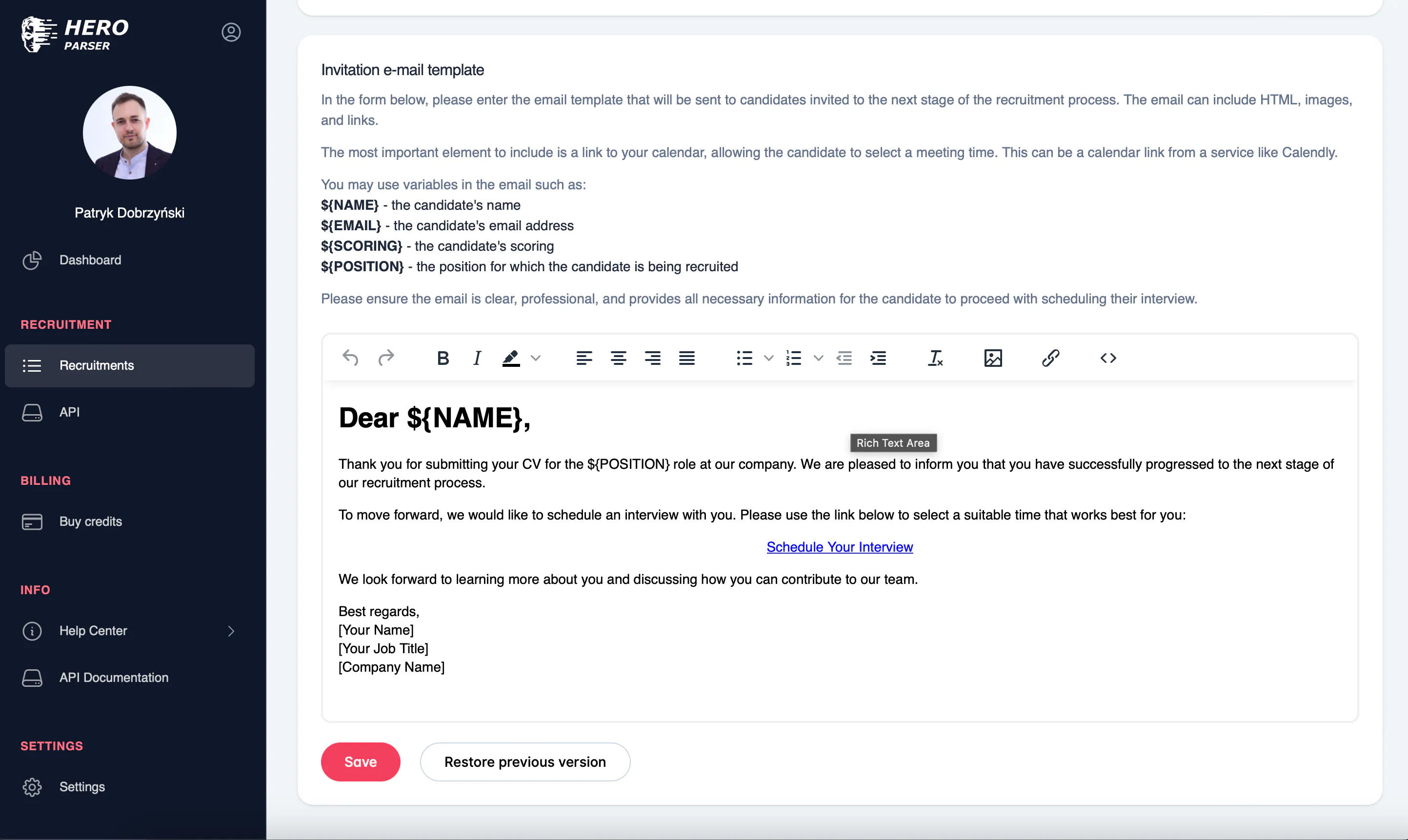 Hero Parser - Resume Assessment Tool gallery image