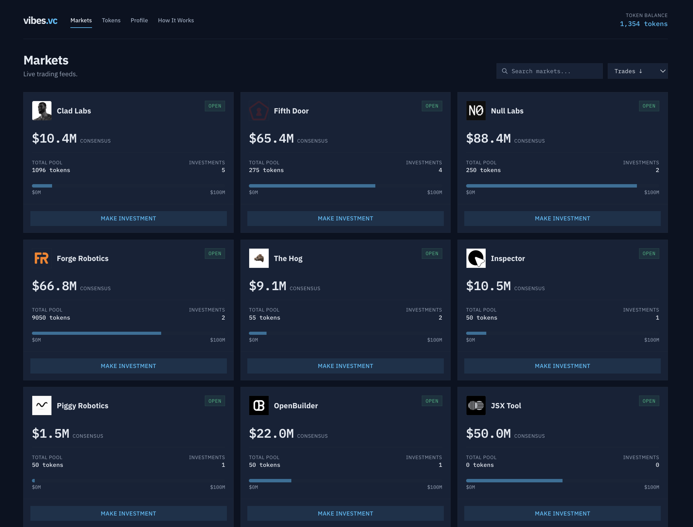 vibes.vc - Screenshot 2 showing product features and functionality
