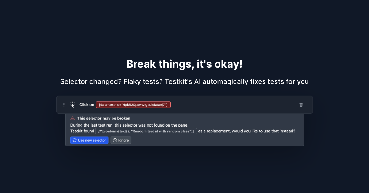 Testkit Public Beta - AI로 자신을 고치는 코드리스 테스트를 만듭니다 미디어 3