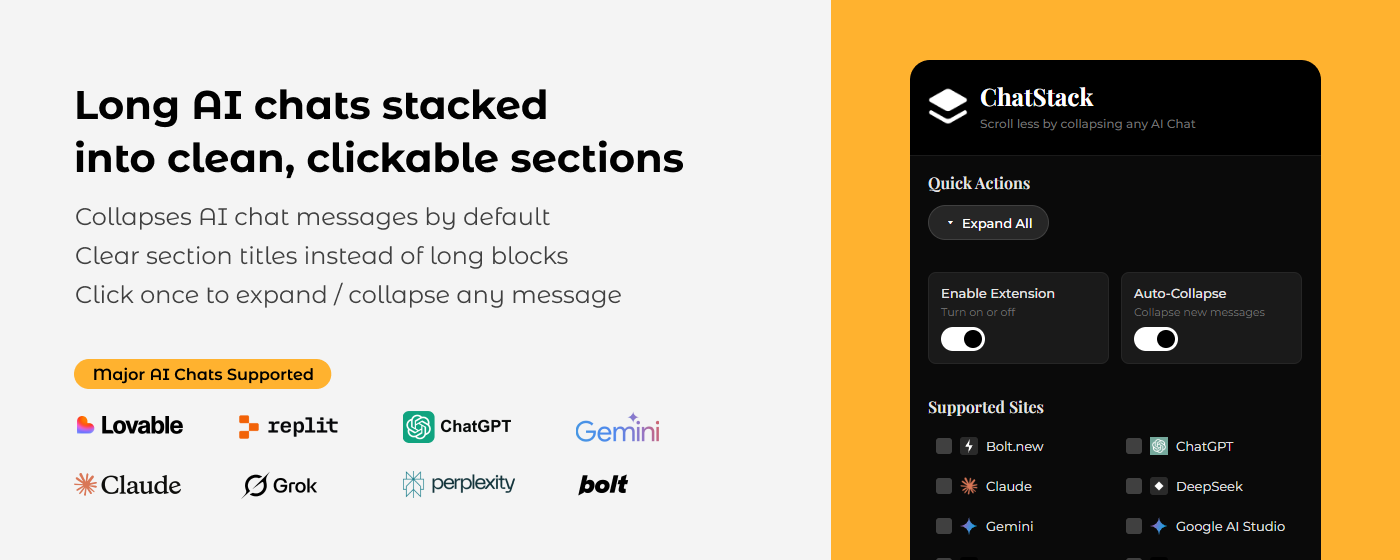 ChatStack - Main product screenshot demonstrating key features and user interface