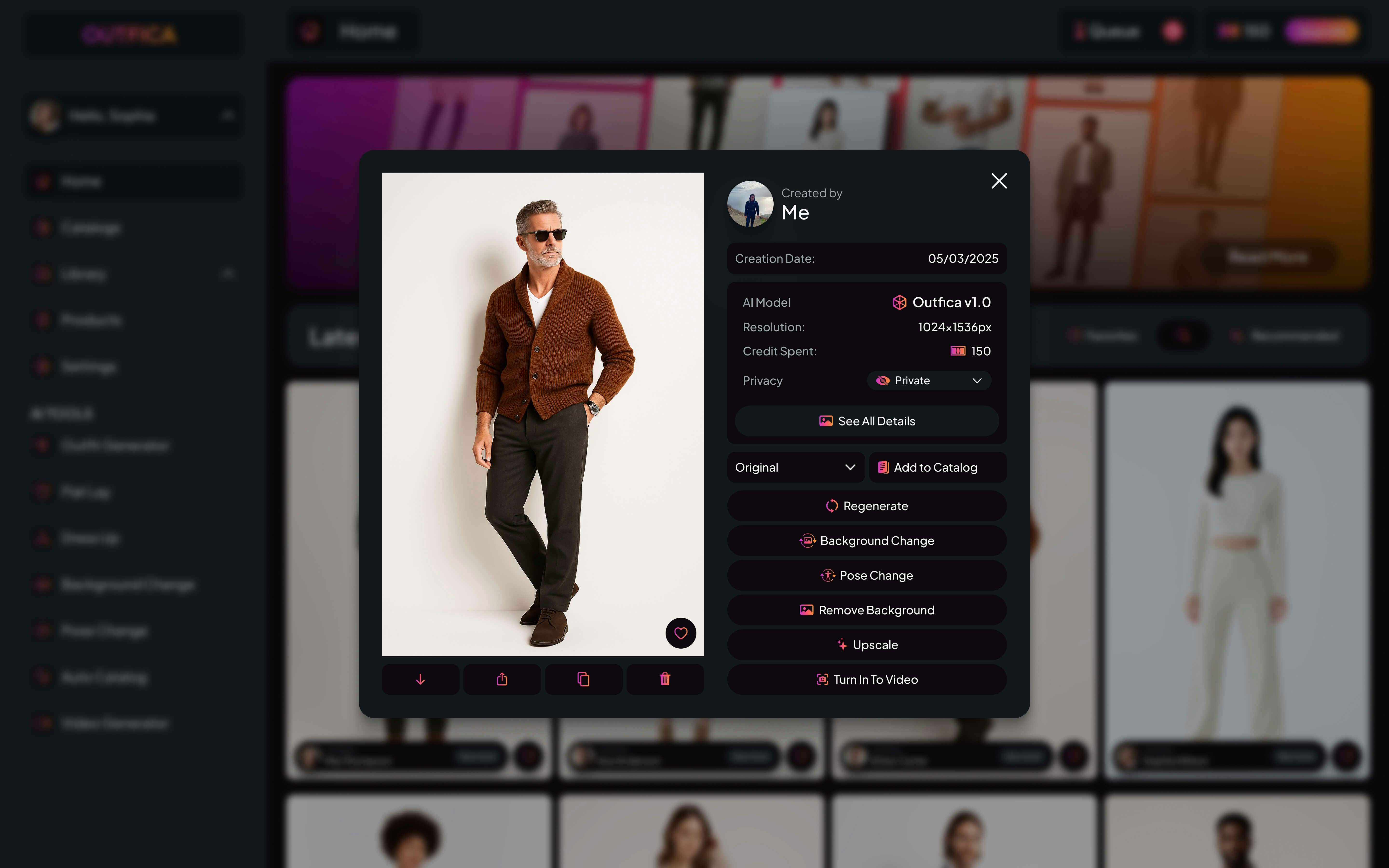 Outfica - Screenshot 3 showing product features and functionality