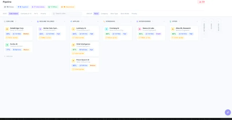 Jobamine screenshot 2