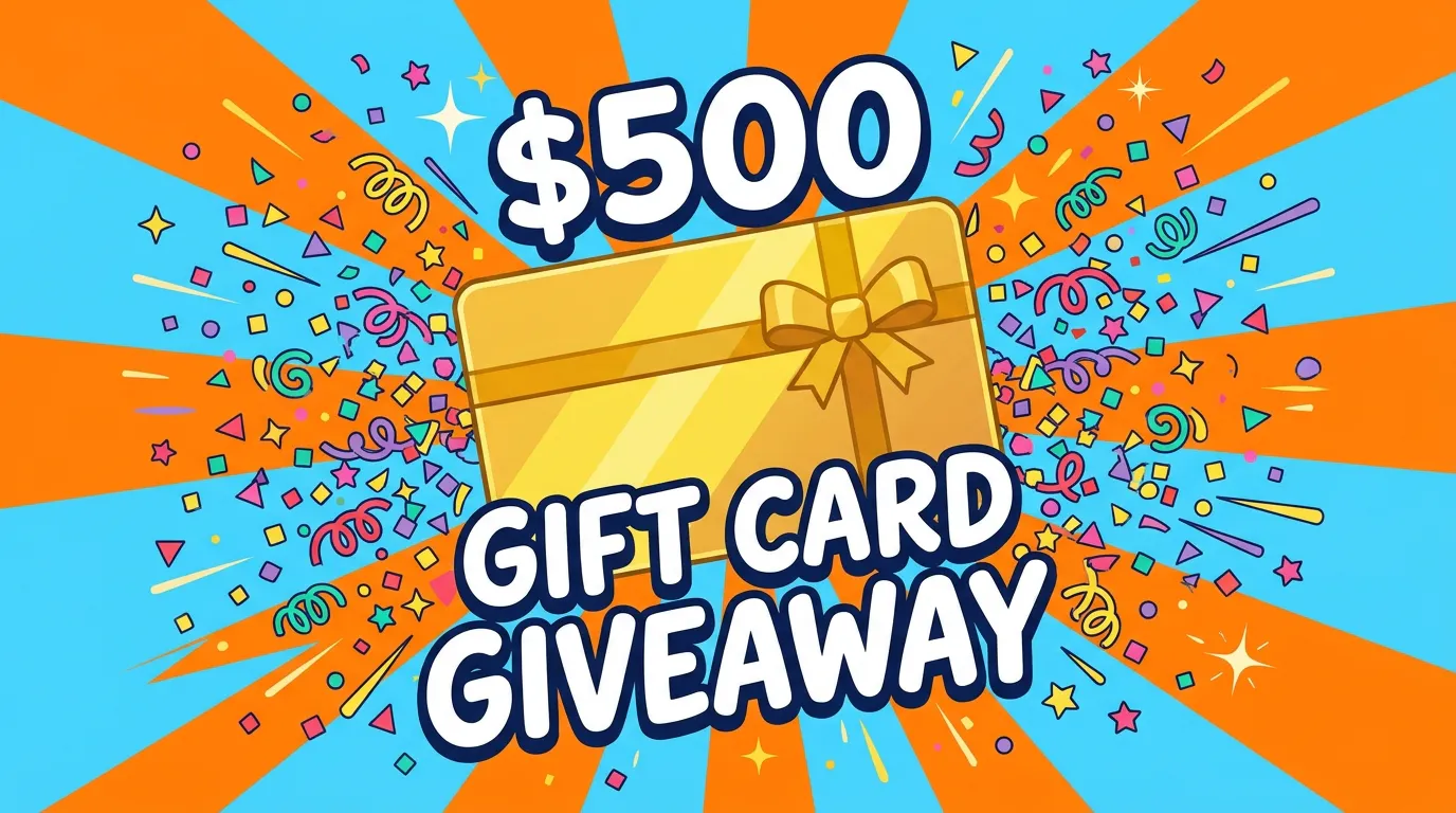 Giveaway Ends Oct 31: Win $500 Gift Card