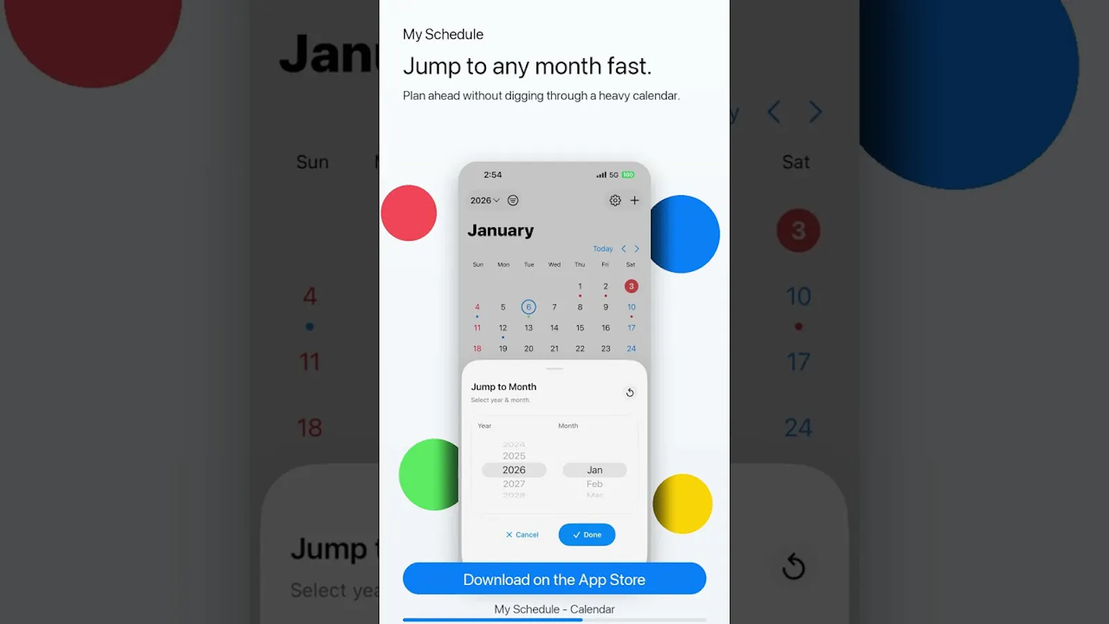 My Schedule screenshot 1 (video preview)