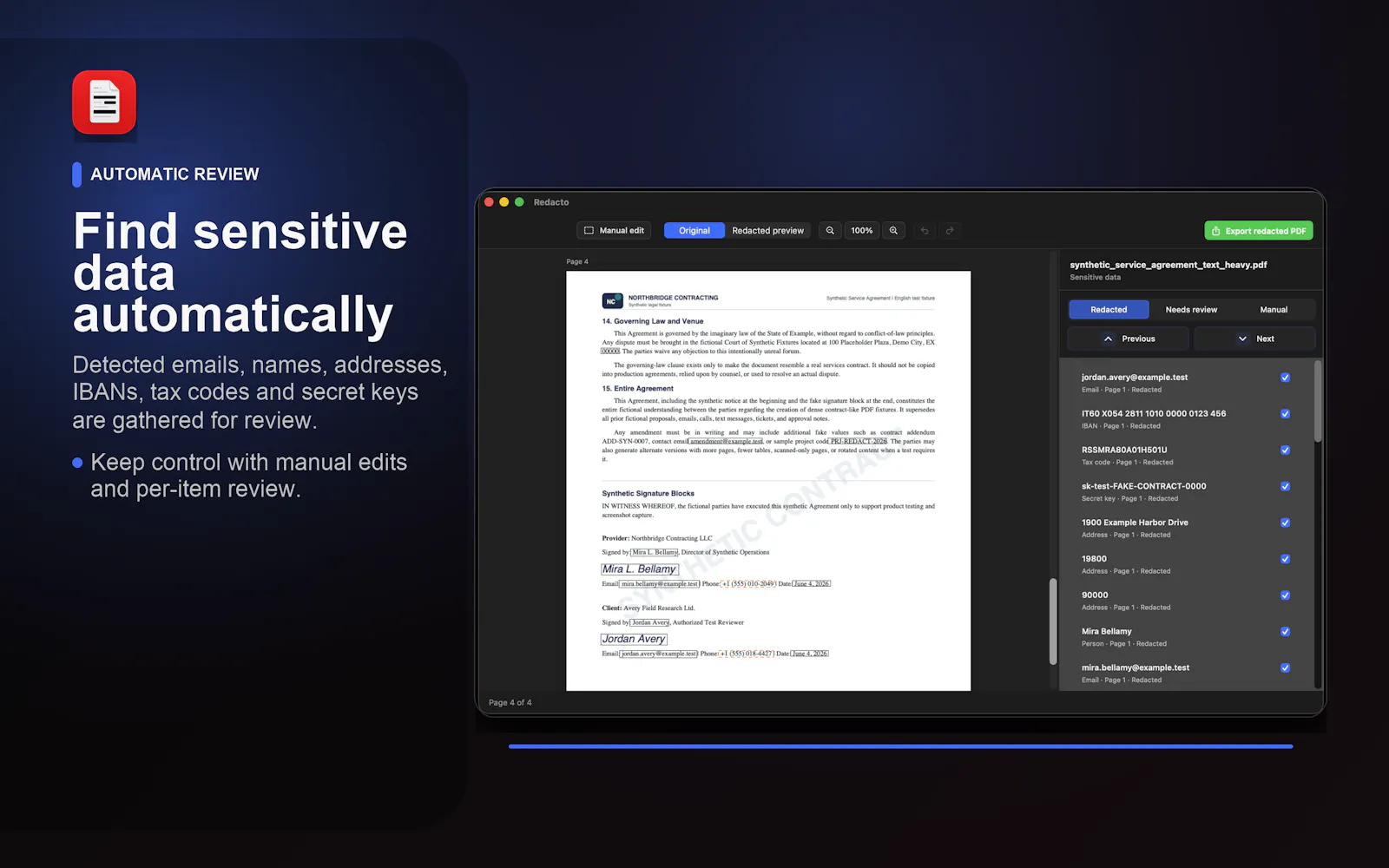 Redacto screenshot 3