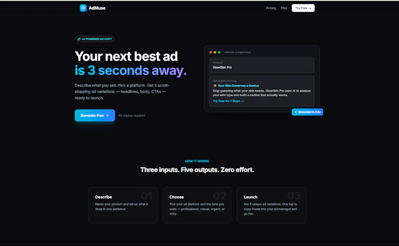 AdMuse screenshot 1