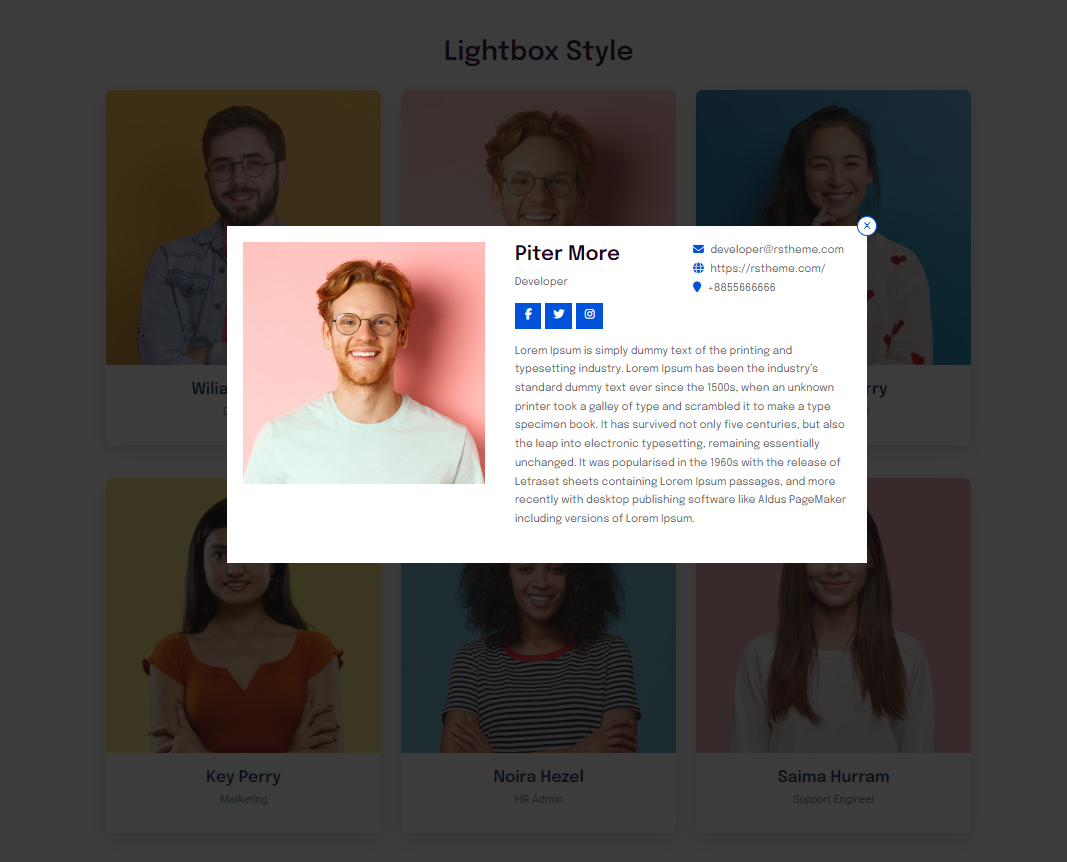 Ultimate Team Showcase WordPress -plug -in - Geavanceerde WordPress -teamleden plug -in media 7