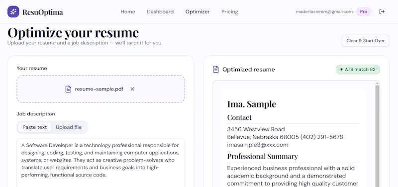 ResuOptima screenshot 1