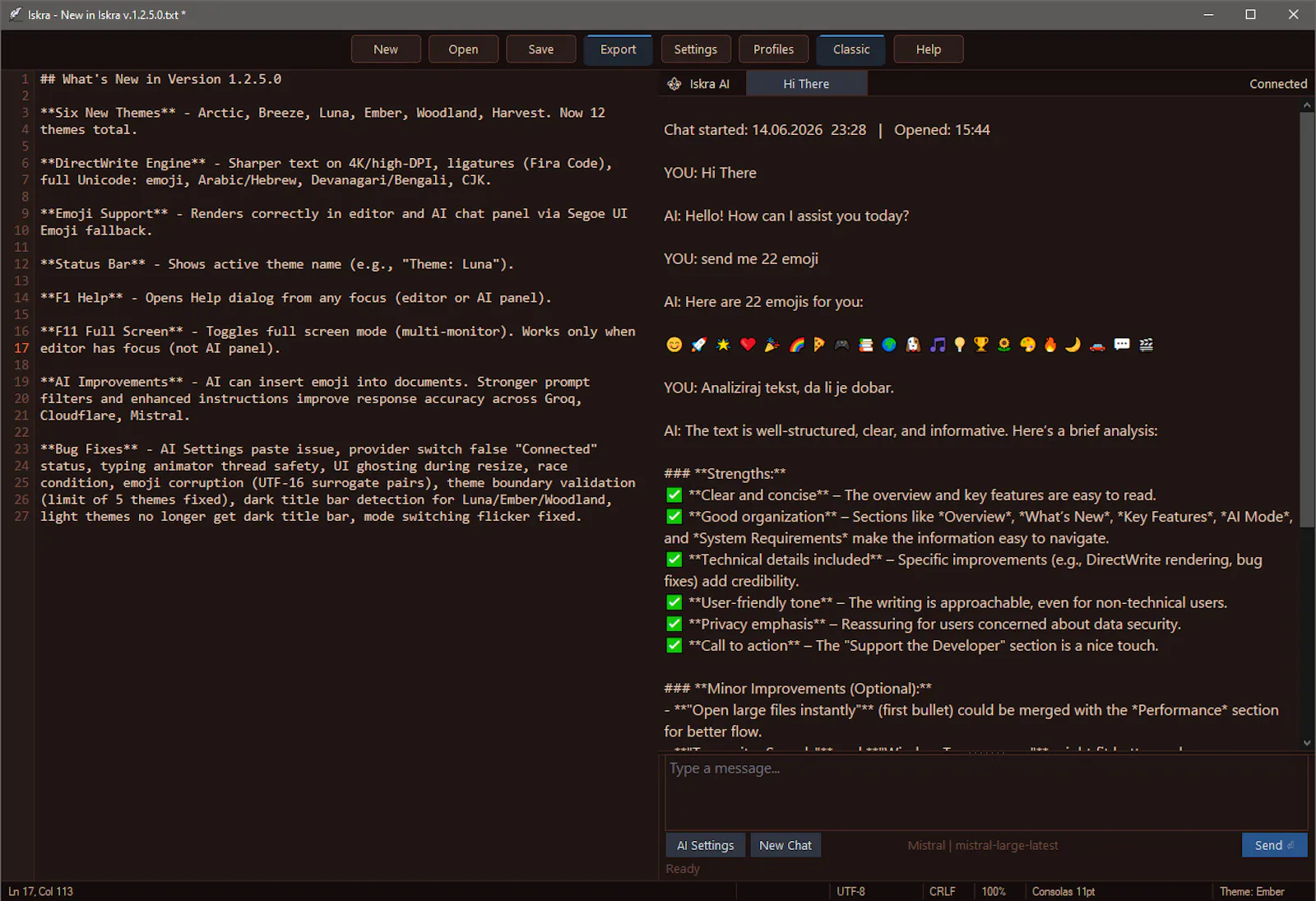 Iskra Text Editor screenshot 3