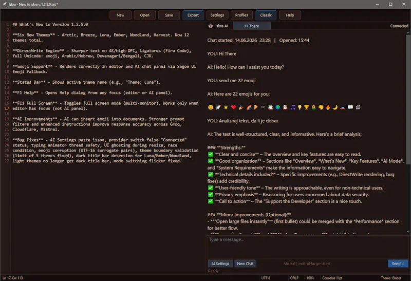 Iskra Text Editor screenshot 3