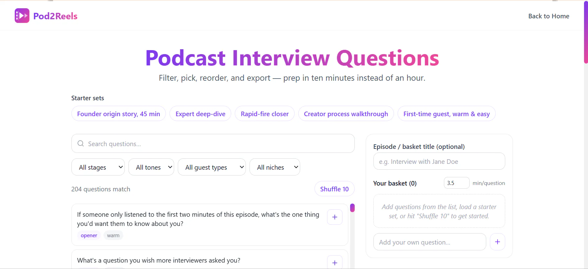 Podcast Interview Questions gallery image