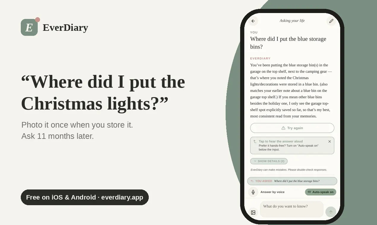 EverDiary - remembers what you forget gallery image