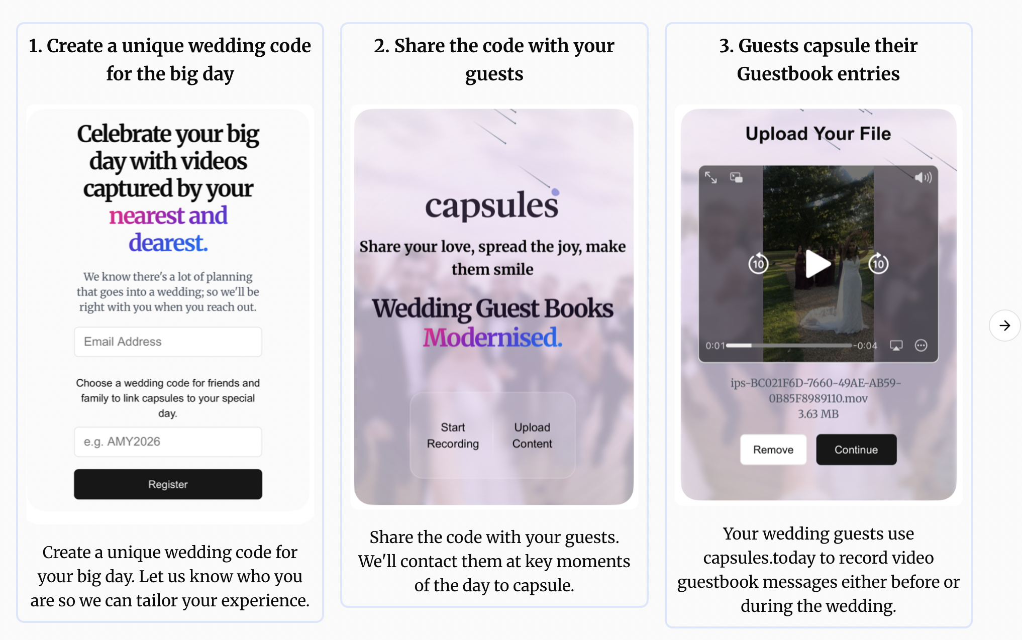 Média Livres d'invités de mariage modernisés - Votre petit cadeau à eux, numérisé pour toujours 3