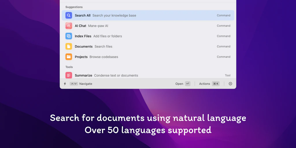 ManePaw:用自然語言在 Mac 上搜尋文件