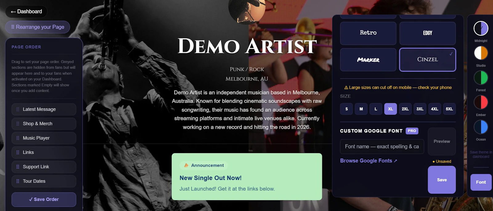 Gigpage screenshot 7