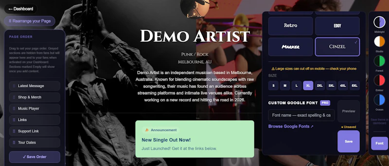 Gigpage screenshot 7