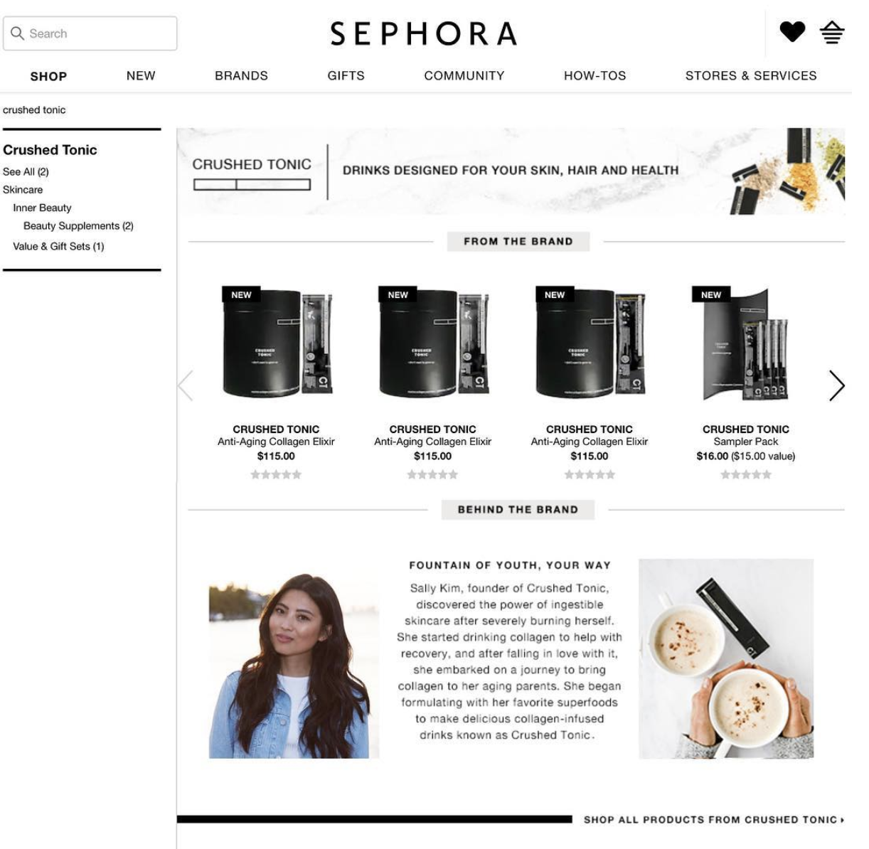 CRUSHED TONIC - COLLAGEN BASED ANTI-AGING DRINK MIXES gallery image