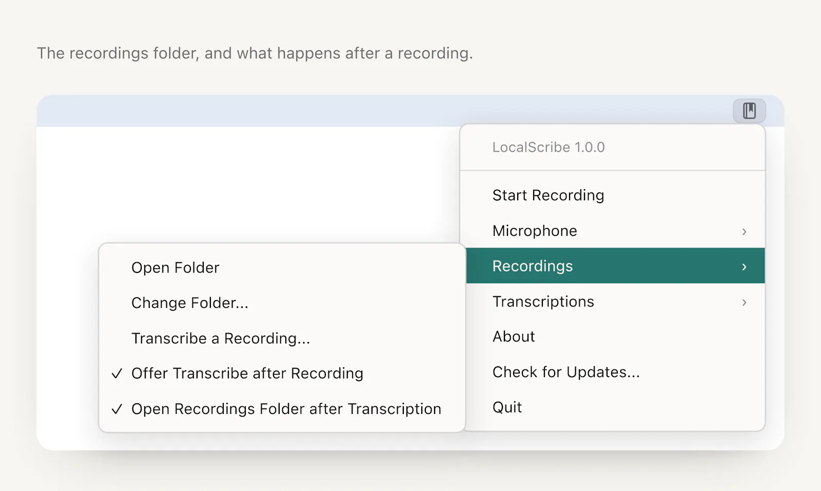 LocalScribe. Transcribe locally on Mac. screenshot 3
