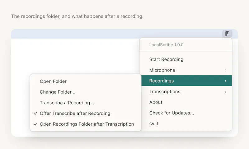 LocalScribe. Transcribe locally on Mac. screenshot 3