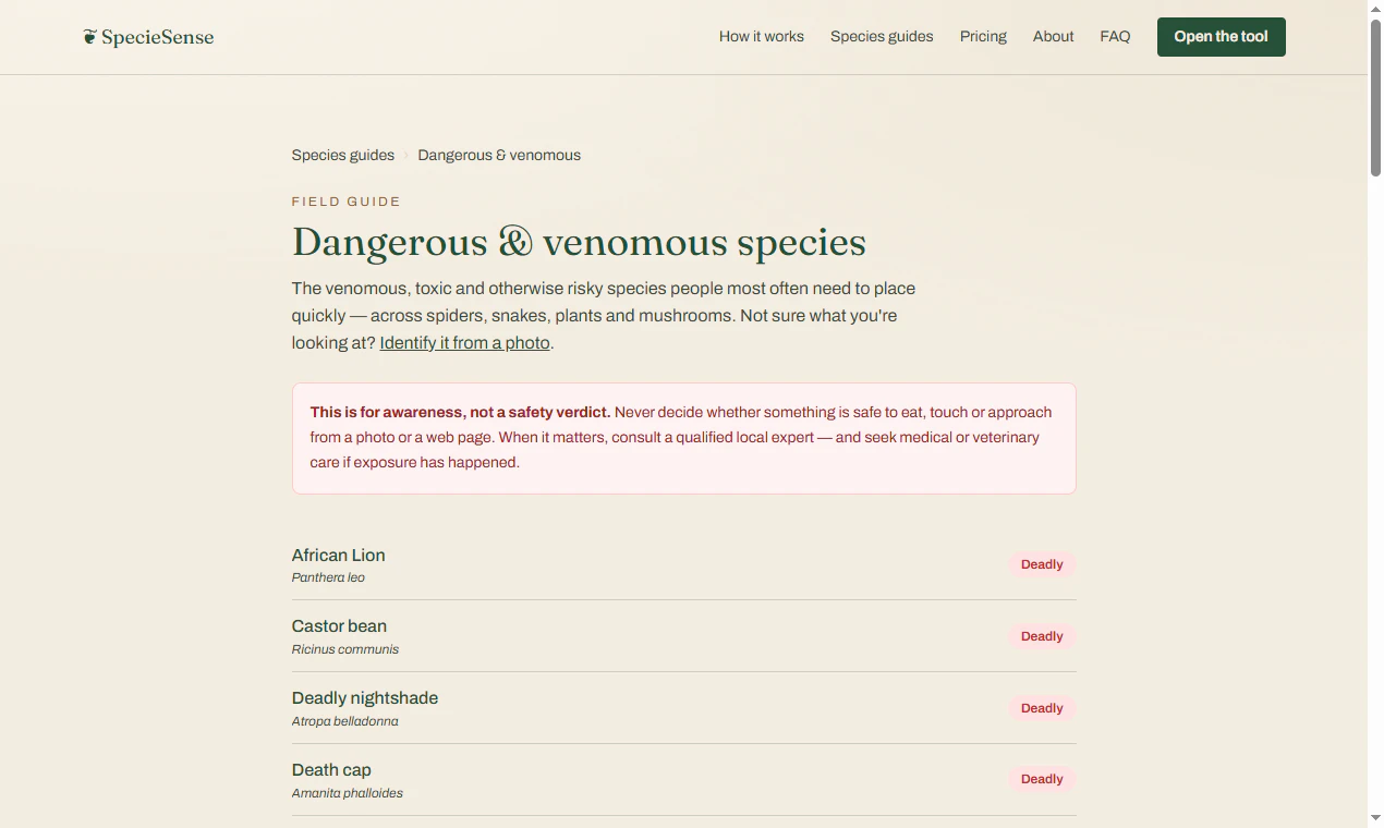 SpecieSense 截图 5