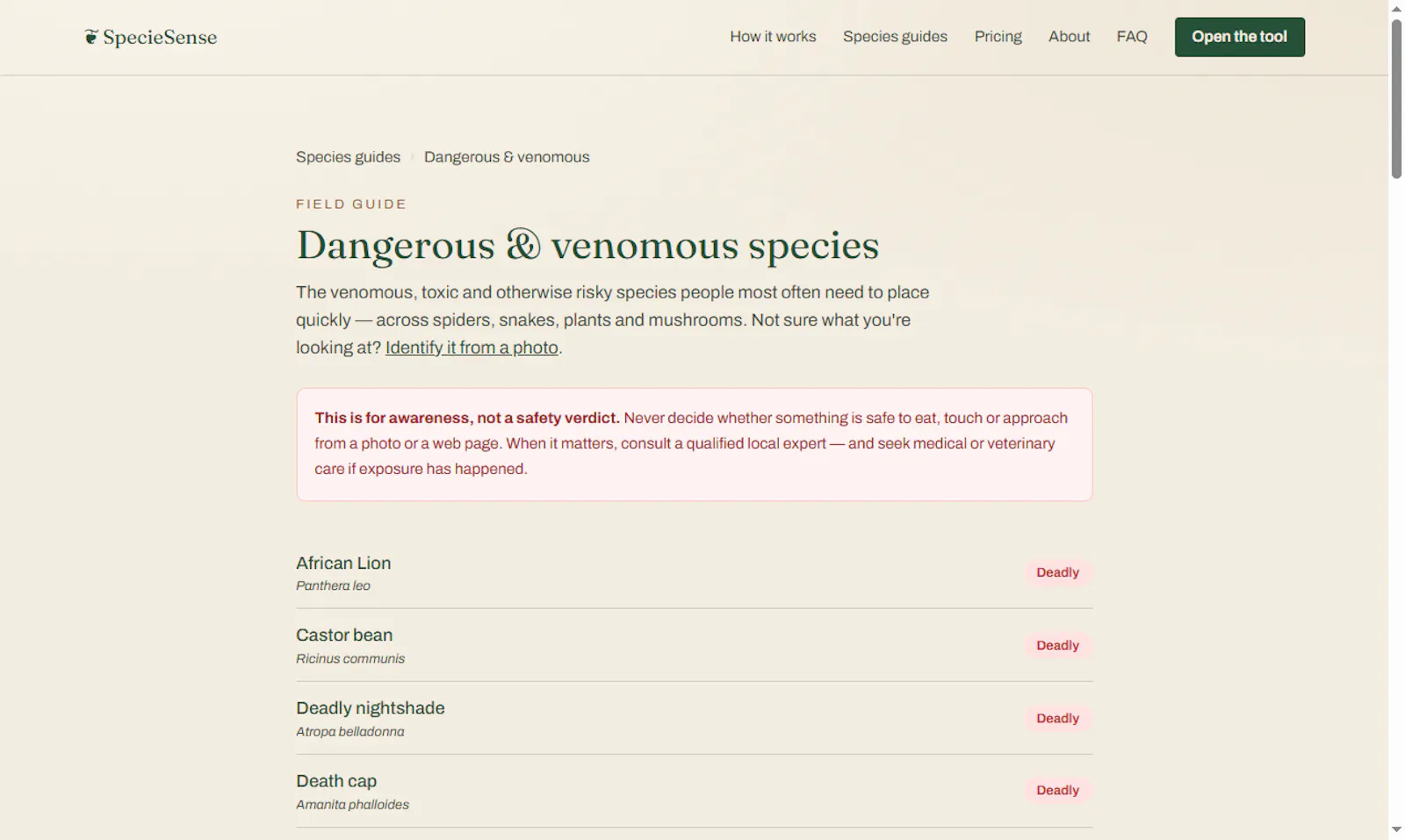SpecieSense screenshot 5