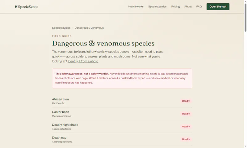 SpecieSense screenshot 5