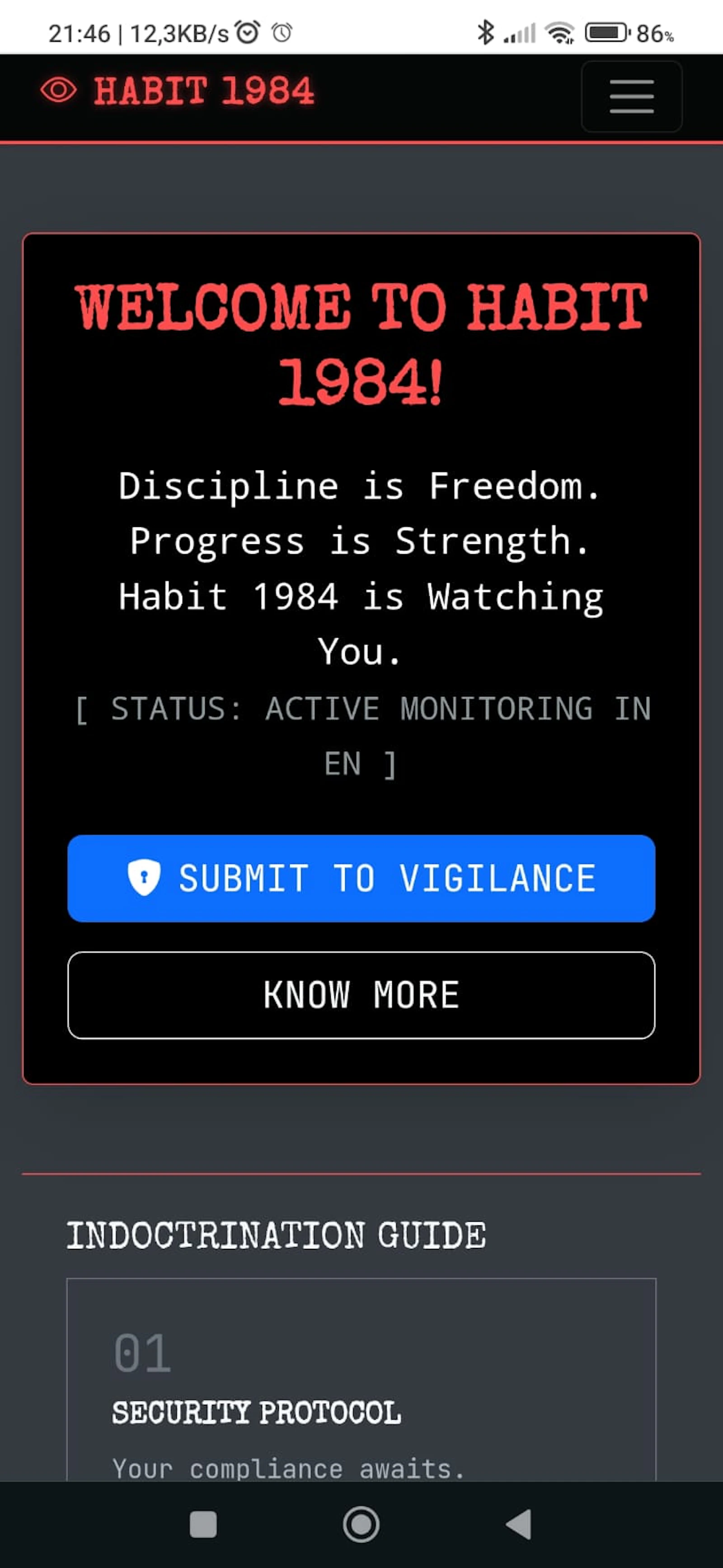 Habit 1984 screenshot 1