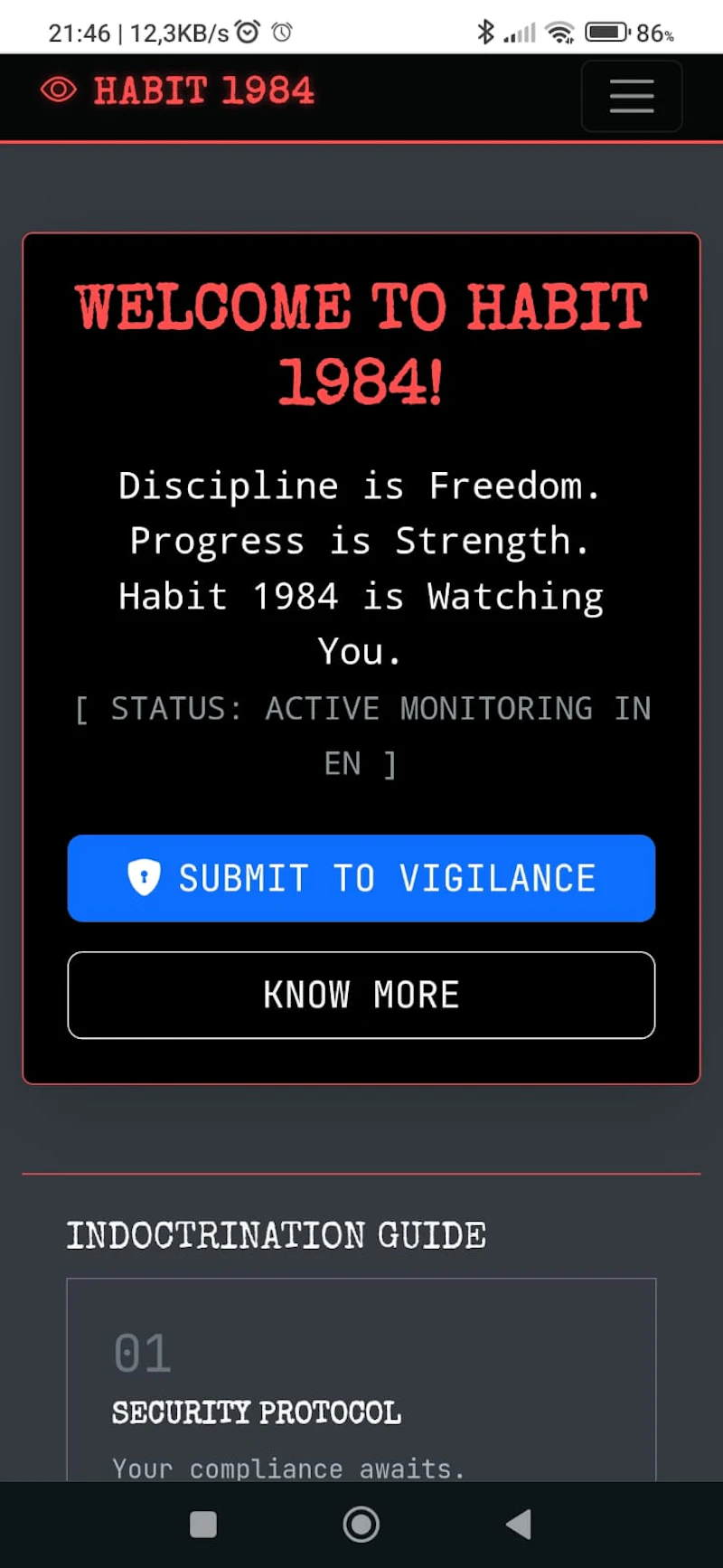 Habit 1984 screenshot 1