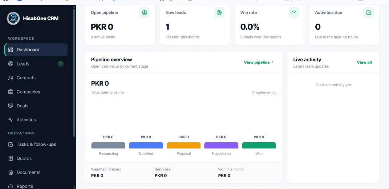 HisabOne CRM gallery image