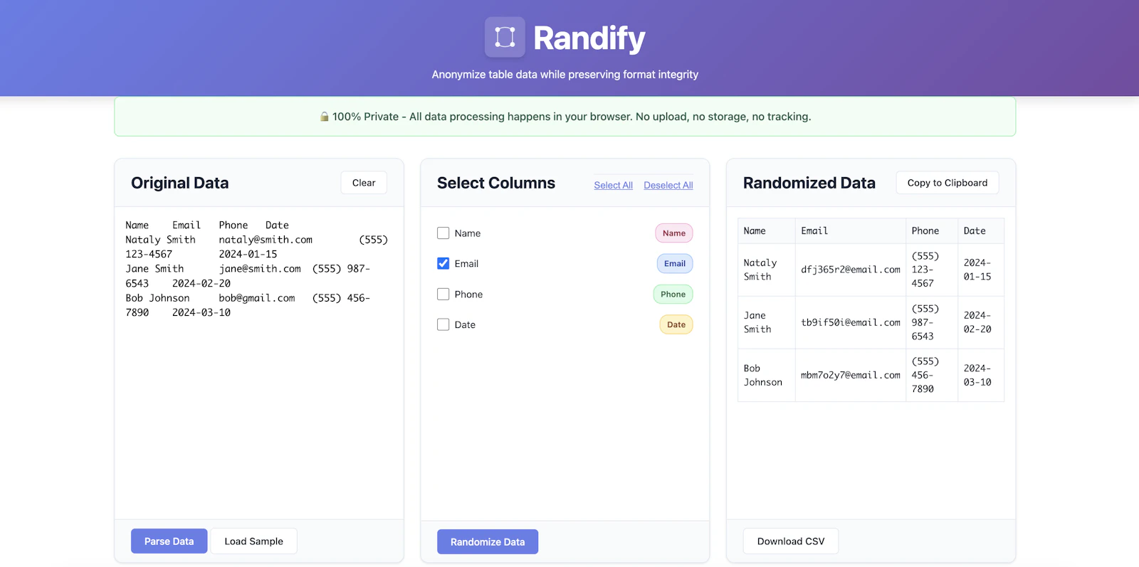 Randify screenshot 2