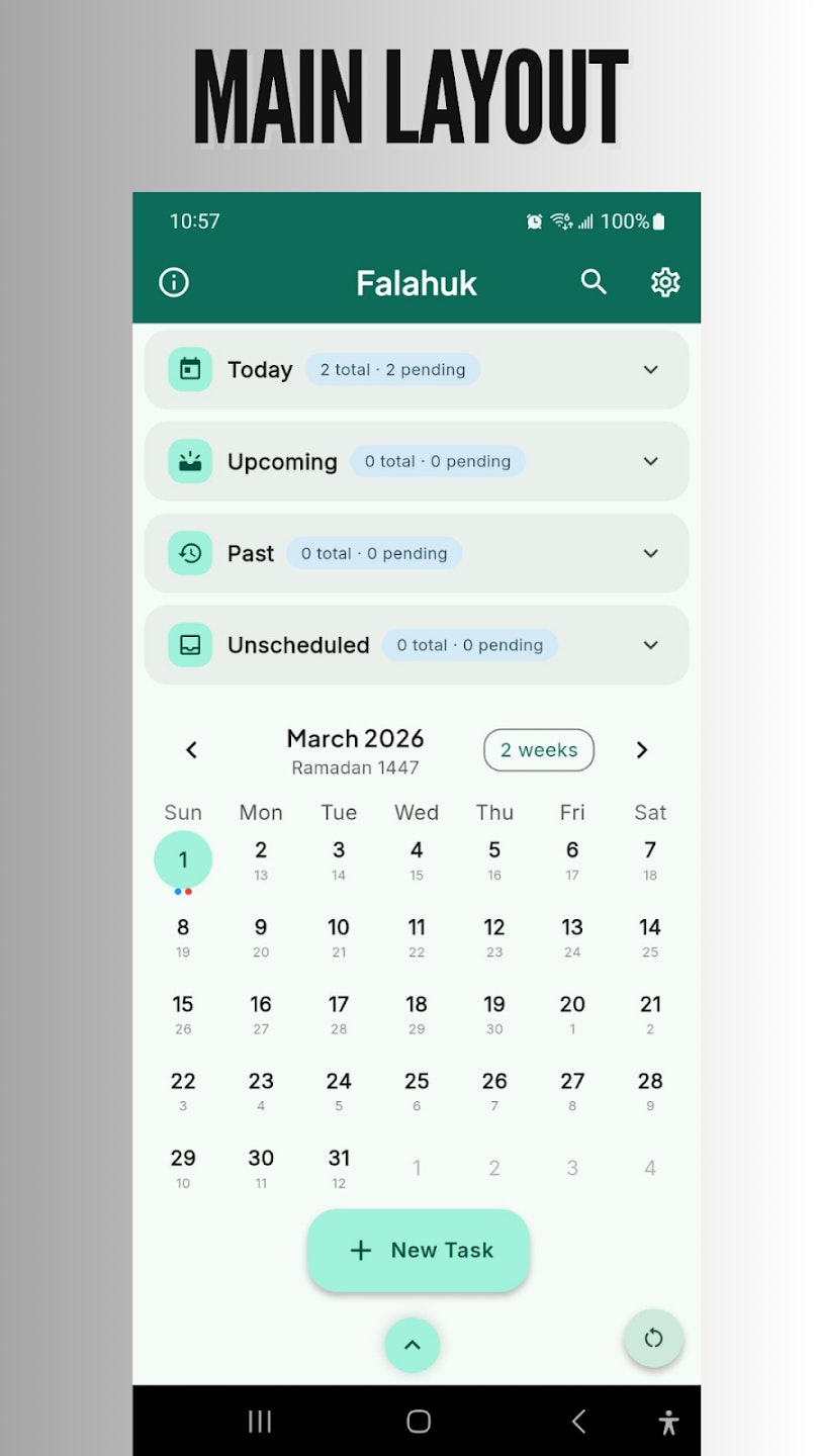 Falahuk: Muslim Productivity Offline media 3