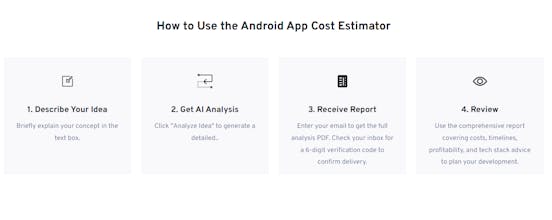 Android App Cost Estimator gallery image