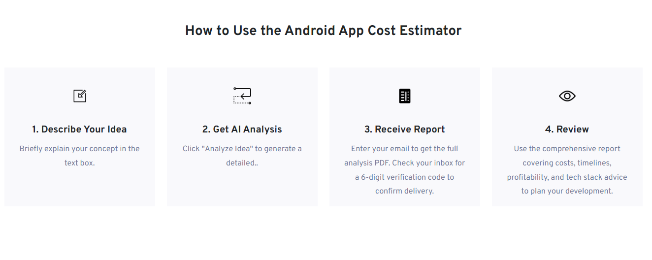 Android -app kosten schatter - Schat in minuten de ontwikkeling van uw Android -apps in minuten media 3