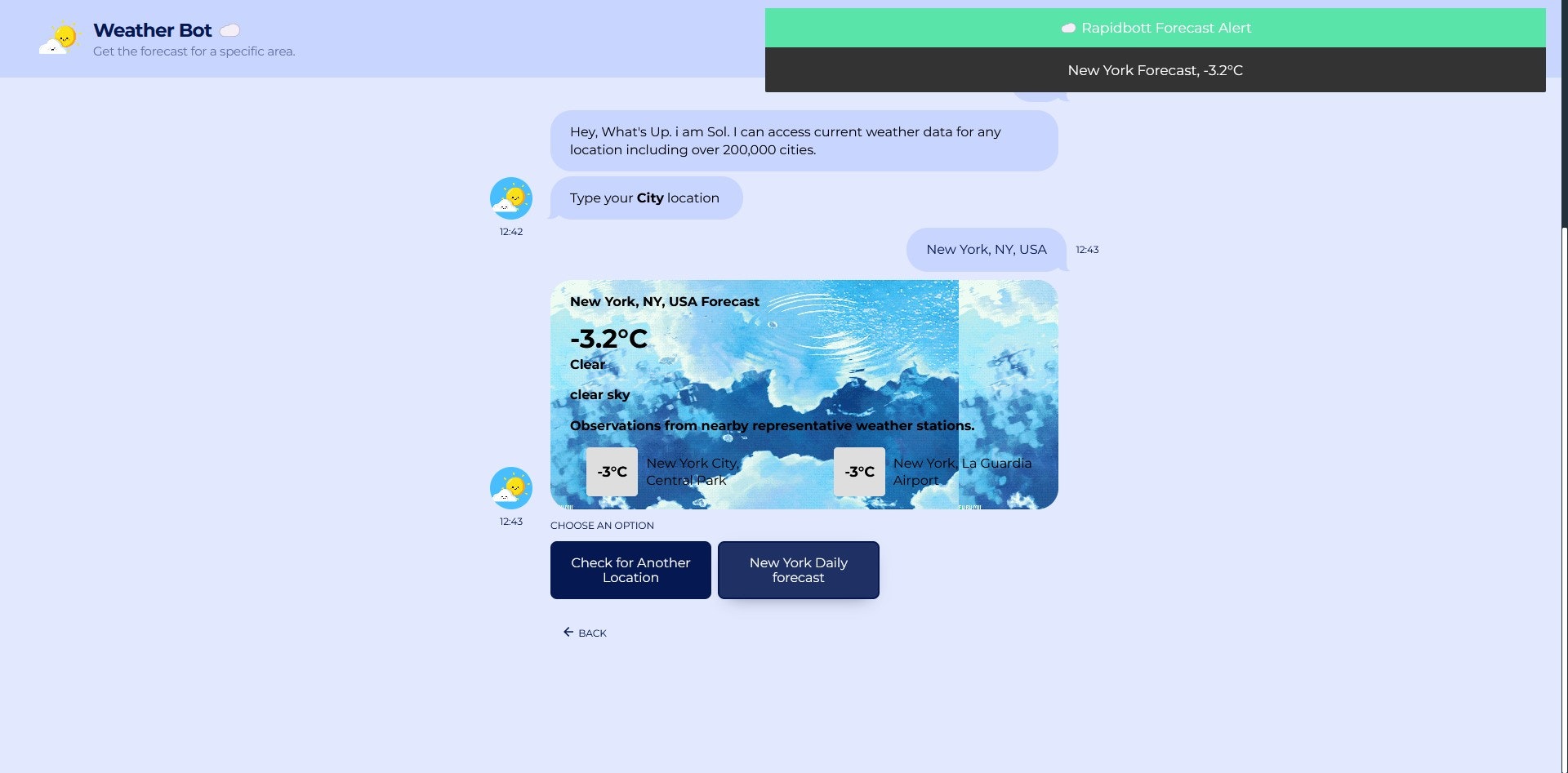 Sol Weather Forecast gallery image