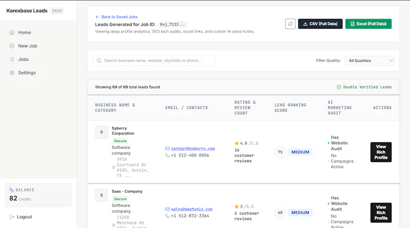 Korexbase screenshot 4