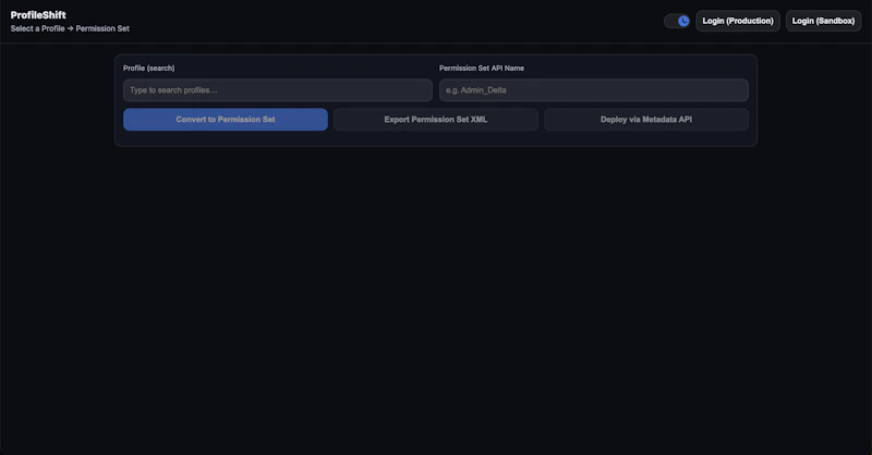 ProfileShift – Profile to Permission Set screenshot 4