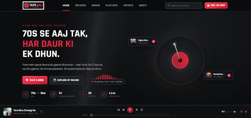 TapeGali - Music App screenshot 1