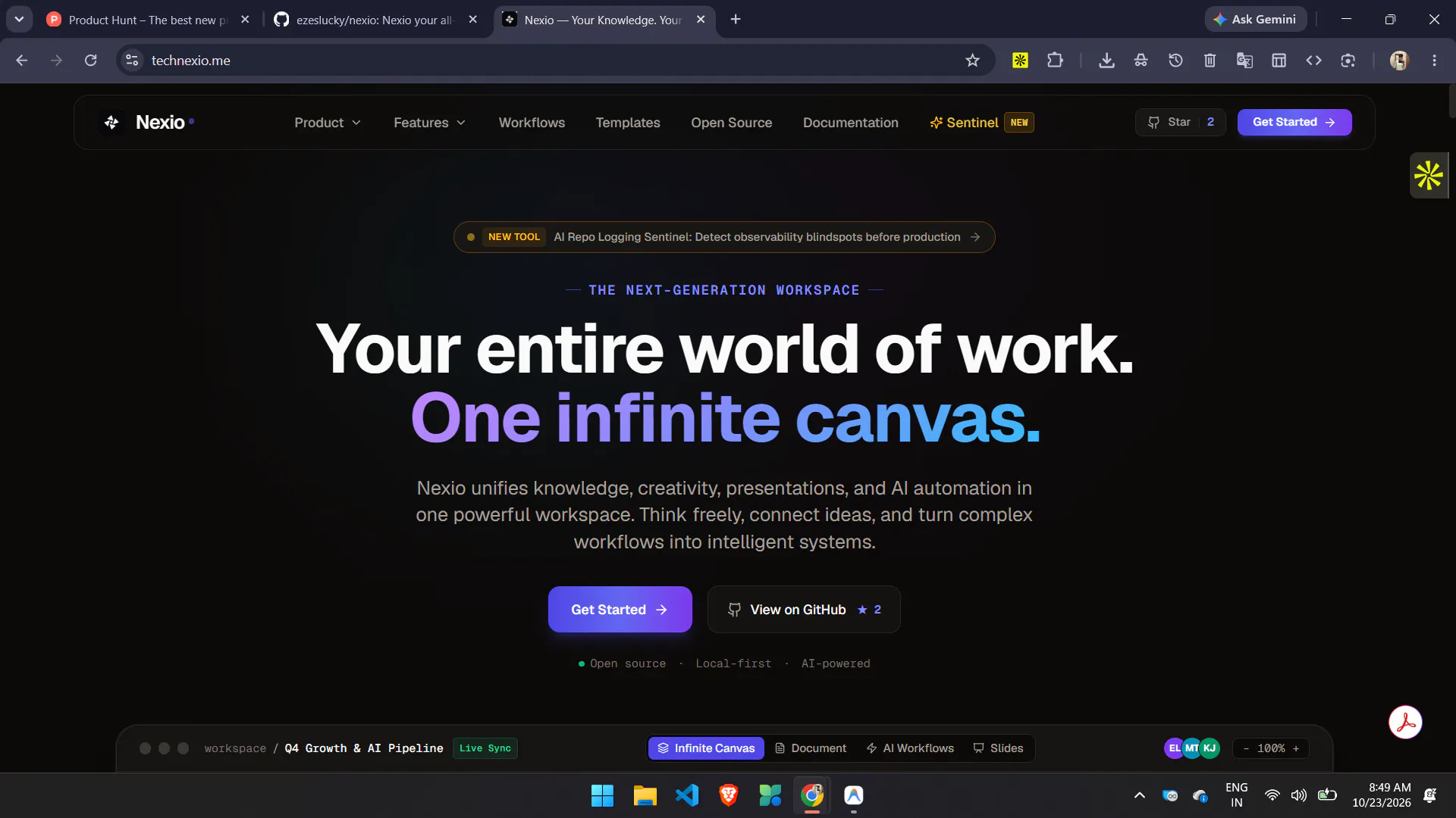 All-in-One Workspace & AI Automation Hub screenshot 1
