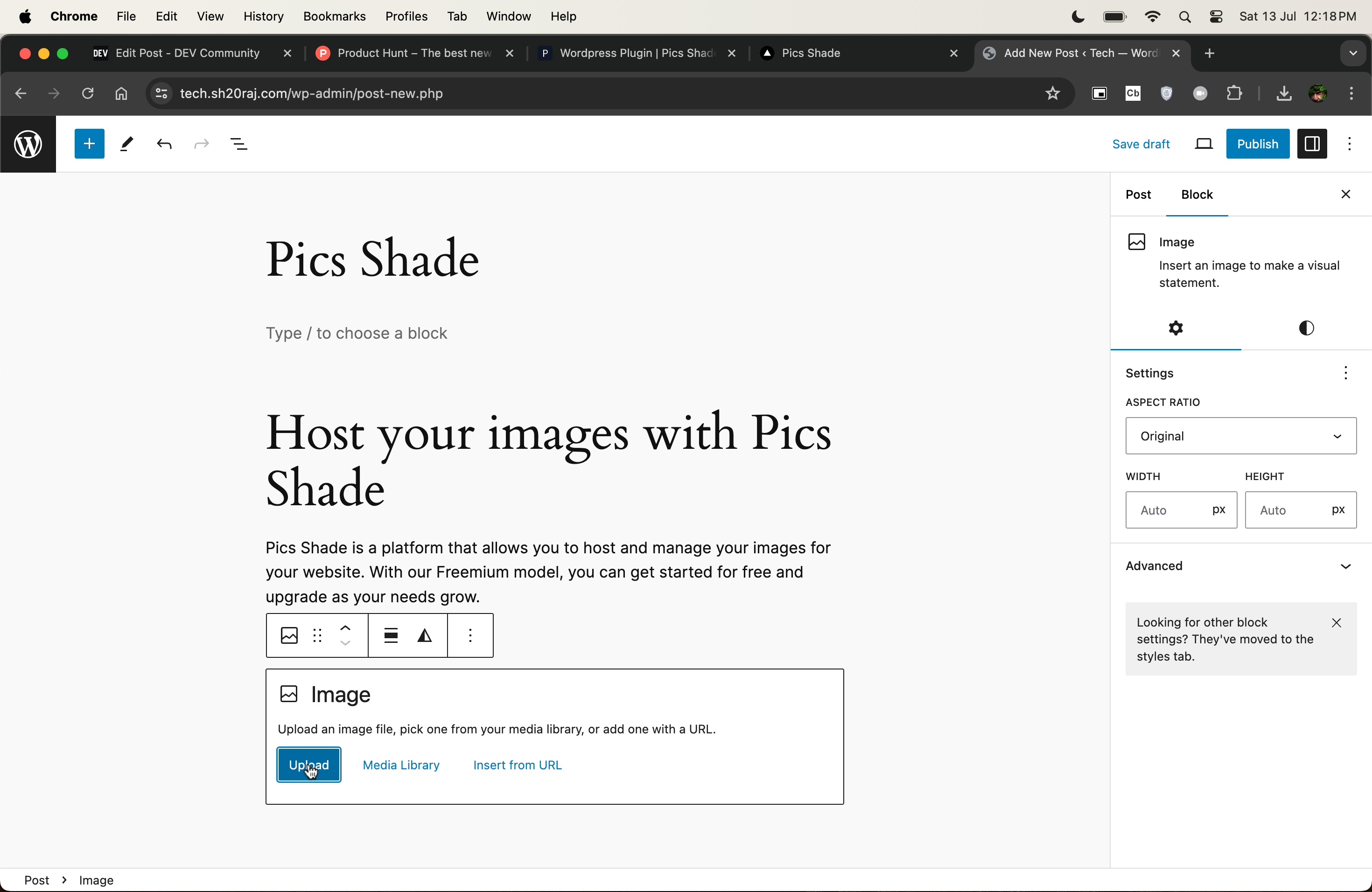 Media Pics Shade WordPress Plugin 2