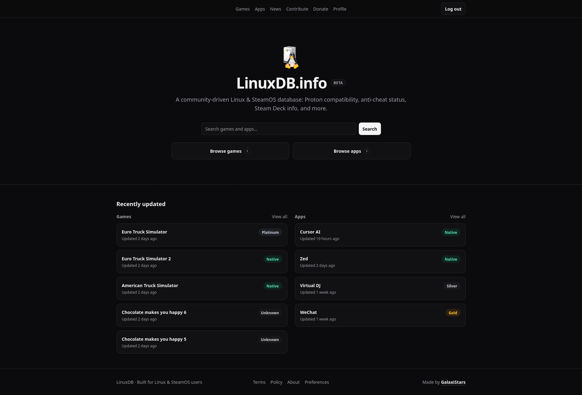 LinuxDB - Main product screenshot demonstrating key features and user interface