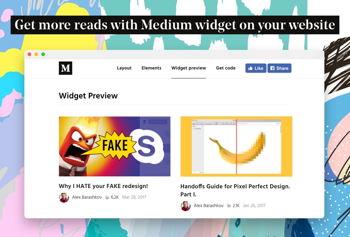 Medium Widget Unofficial articles feed widget for Medium Product Hunt