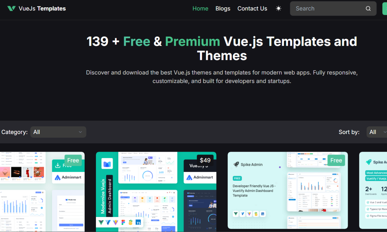Vuejs Templates gallery image