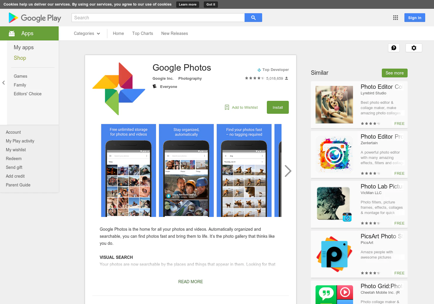 Google Photos on Android