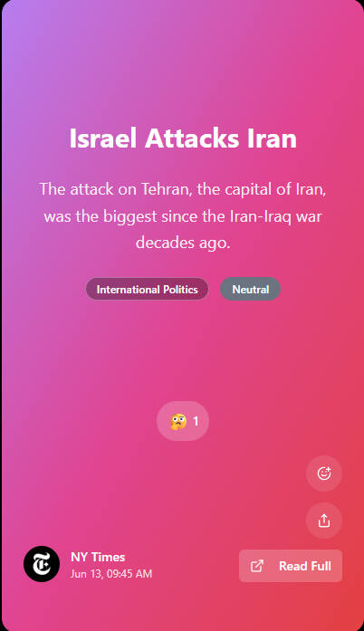 Flash Feed - Get Your Daily News in Seconds. Swipe, Share and React! media 1